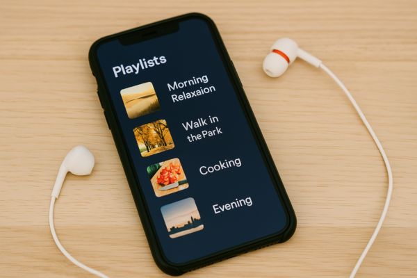 Celular com playlists organizadas para ouvir músicas offline Celular com playlists organizadas para ouvir músicas offline